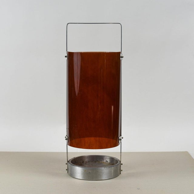 Red Vintage Metal and Acrylic glass Umbrella Stand by Fontana Design For Sale - Image 8 of 8