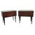 Italian Art Deco Style Walnut Bedside Tables with Glass Tops, 1950s, Set of 2 For Sale - Image 9 of 9