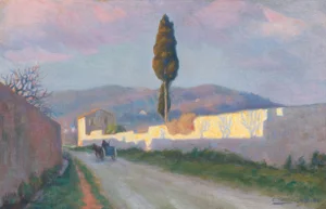 'Sunny Afternoon, Hyères' by Carl Conrad Stilling, 1928, French Riviera, Côte D’Azur, Royal Academy of Art