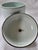 1960s Vintage Celadon Porcelain Lidded Pot and Saucer with Bronze Hazelnut from Royal Limoges, 1960s, Set of 2 For Sale - Image 5 of 9