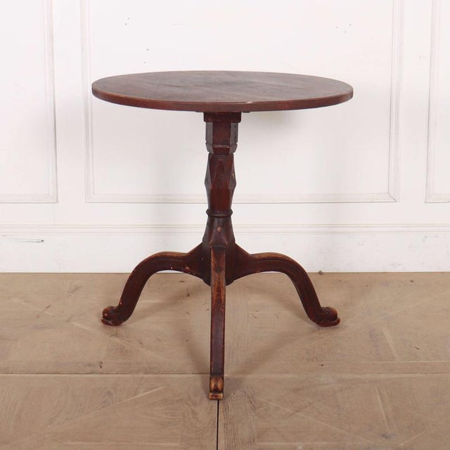 Swedish Original Painted Tripod Side Table For Sale - Image 6 of 6
