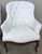 Late 19th Century 19th Pair of Louis XV Bergère Armchairs in White Velvet For Sale - Image 5 of 18