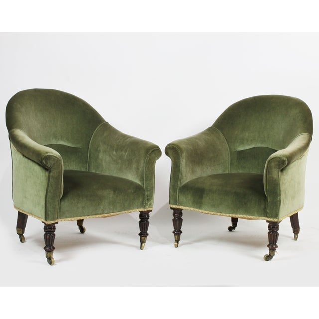 19th Century Vintage Victorian Tub Chairs a Pair Chairish