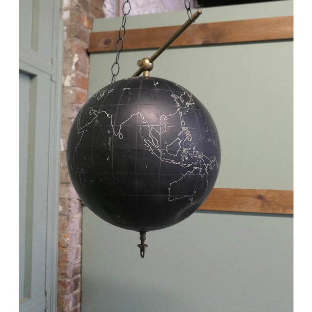 Terrestrial Slate Globe from Phillips, 1950 For Sale - Image 4 of 8