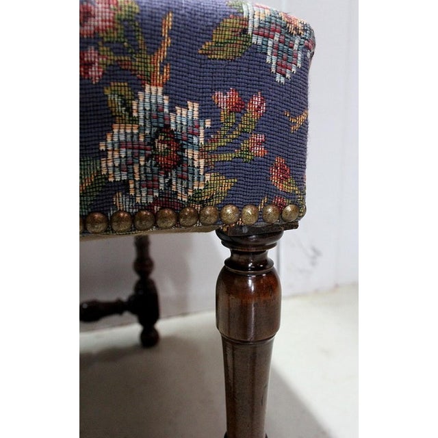 Set of 19th Century Louis XIV Tandem Walnut Stools For Sale - Image 13 of 18