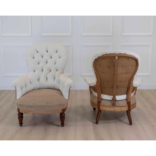 Pair of 20th Century French Chairs, Ready to Upholster For Sale - Image 10 of 13