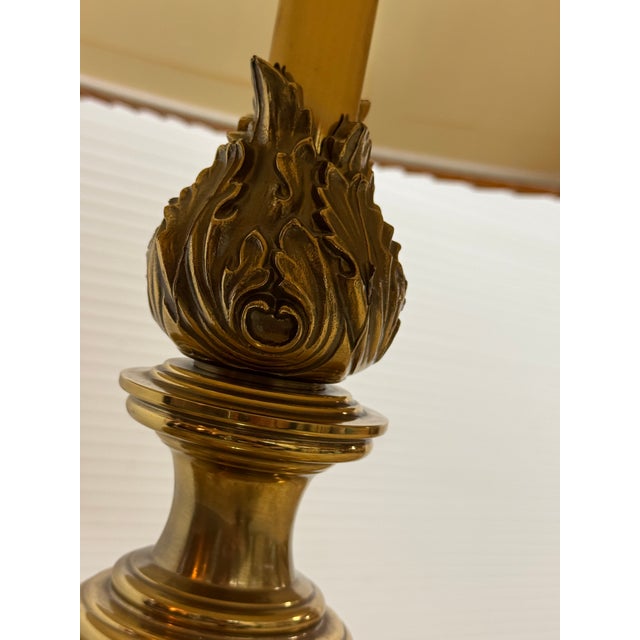 Late 20th Century Stiffel Brass Table Lamp For Sale - Image 5 of 12