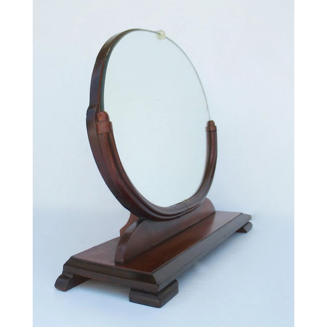 Vintage C1930's Art Deco-Inspired Neoclassical Table Top Vanity Mirror For Sale - Image 4 of 13