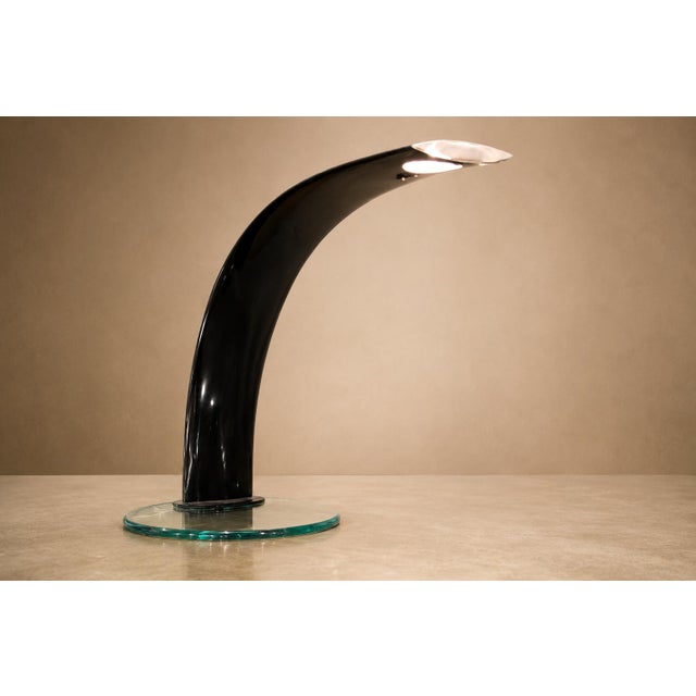 Brazilian Modern "Sonata 3759" Table Lamp in Enameled Metal and Glass, Enrico Furio Dominici, 1970 For Sale - Image 16 of 16