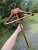 Rare Mid 20th Century Modern Italian Dovetail Wooden Hanger W/ Pole Fratelli Reguitti For Sale - Image 18 of 18