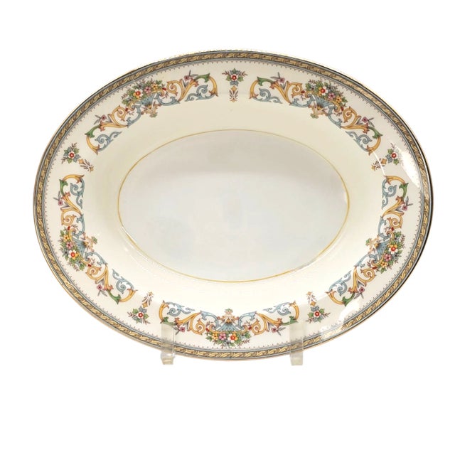 John Aynsley Aynsley Henley Floral Bone China Oval Serving Bowl England Set of 2 10.75" For Sale - Image 4 of 10