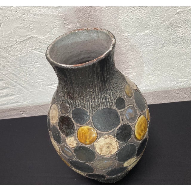 Gray Ceramic Vase from Perignem, 1960s For Sale - Image 8 of 10
