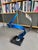 Metal Large Modern Metal Ribbon Chrome Blue Sculpture Marble Base Brutalist Kinetic For Sale - Image 7 of 16
