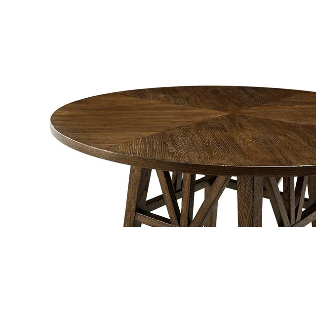 2020s Oak Round Dining Table For Sale - Image 5 of 7