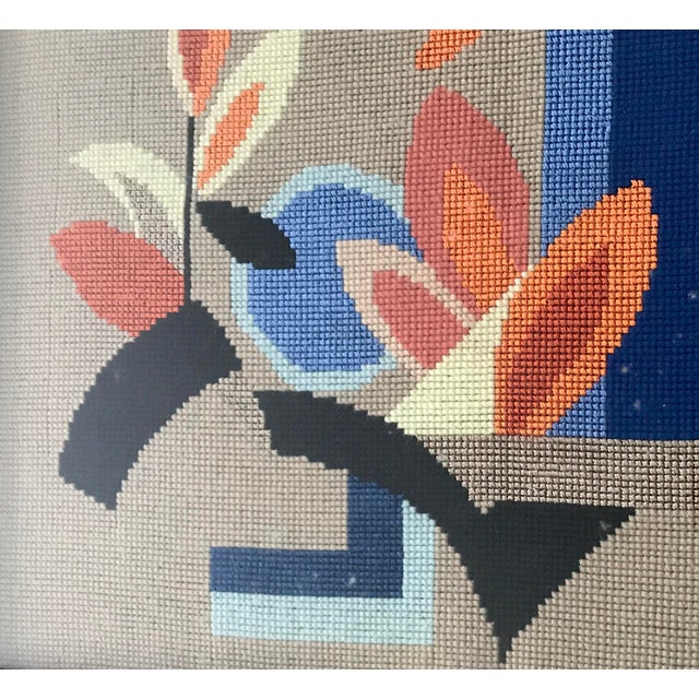 Vintage Mid Century Abstract Needlepoint Art Chairish