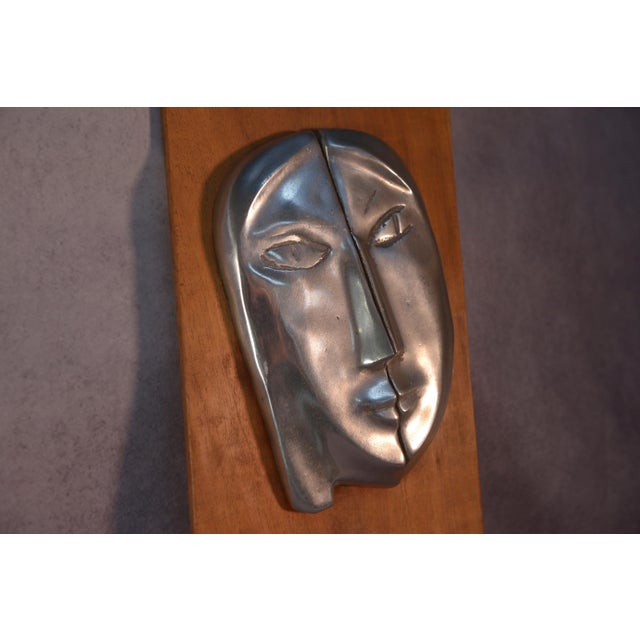 Wooden Frame with Chrome Metal Face, 1950s For Sale - Image 3 of 7