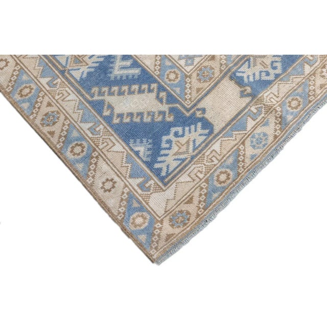 Traditional Fine Antique Turkish Oushak Wool Rug 6'6'' X 9'7'' For Sale - Image 3 of 12