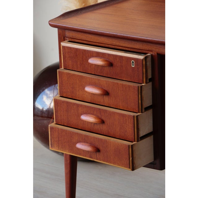 Danish Teak Svend Aage Madsen Desk from HP Hansen, 1960s For Sale - Image 13 of 18
