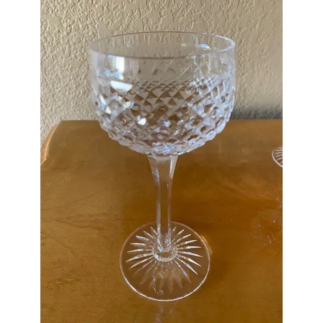 Waterford Crystal Stuart Crystal /Waterford Wine Glasses Vintage Rare Hand Blown & Cut Royal Warrant Hardwicke Pattern Set 10 For Sale - Image 4 of 10