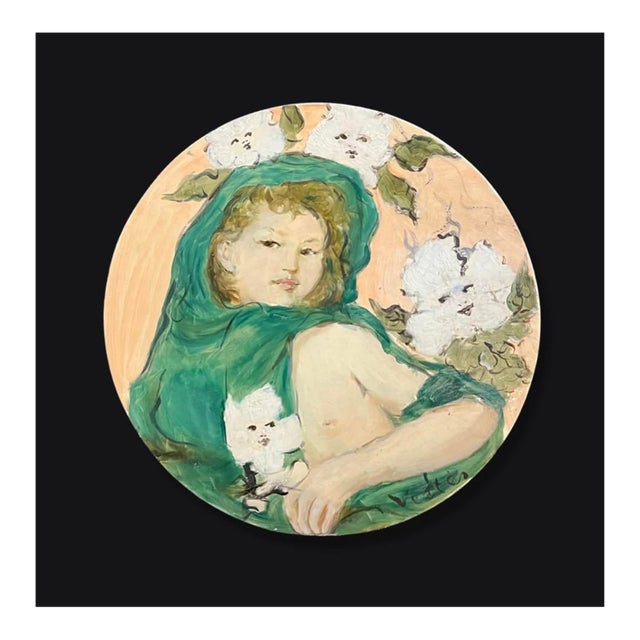 Offered here is an original oil painting by famous second quarter of the 20th century costume designer and illustrator...