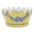 Mid 20th Century Yellow and Blue Ceramic Cachepot Planter For Sale