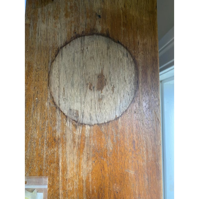 1950s Mid-Century Allied Arts Black Walnut Trestle Table (Signed by Artisan Marty Nelson) For Sale - Image 4 of 4