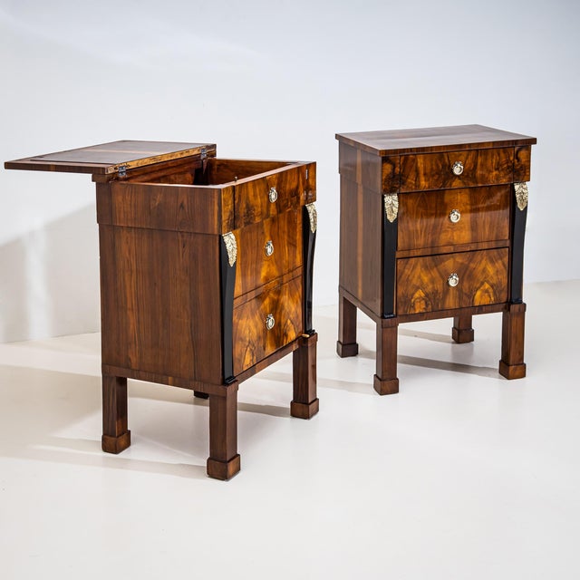 Pair of Empire Bedside Cabinets, Italy, Early 19th Century For Sale - Image 4 of 8