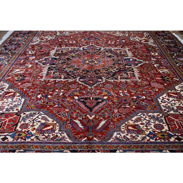 Vintage Heriz Rug 11'2'' X 15'2'' For Sale In New York - Image 6 of 10