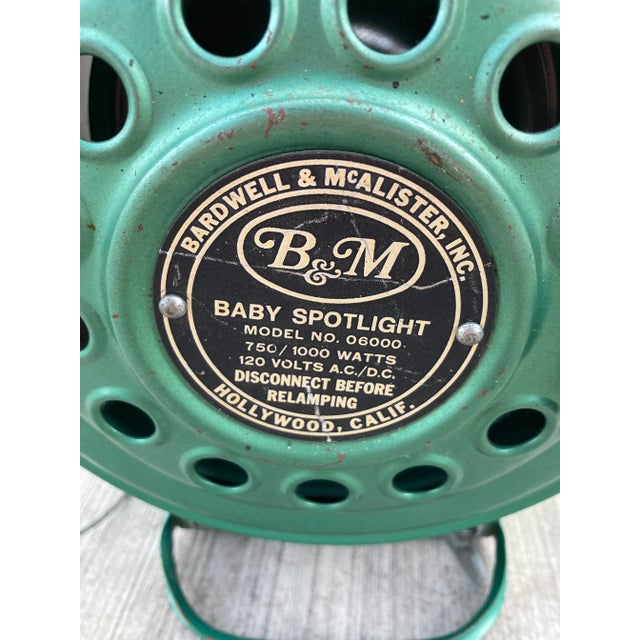 Bardwell & McAlister Inc. Model “Baby” Hollywood Motion Picture Spotlight For Sale - Image 12 of 13