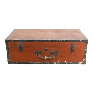 Vintage Wood Box With Pin Up Girl Decoupage Decorations