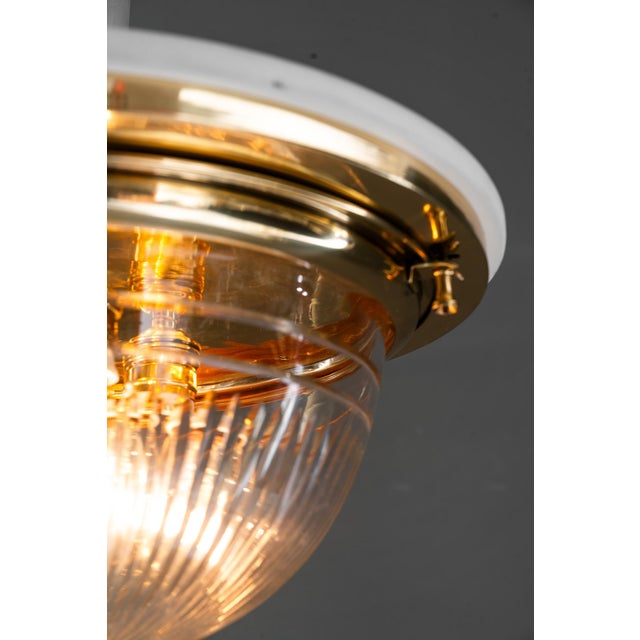 Art Deco Ceiling Lamp with Cut Glass Shade Vienna, Austria, 1920s For Sale - Image 6 of 18