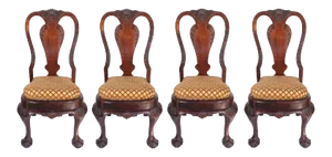 19th Century Queen Anne-style Chairs- Set of 4