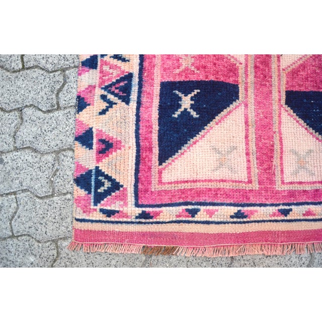 1960s Vintage Turkish Handmade Runner For Sale - Image 6 of 11