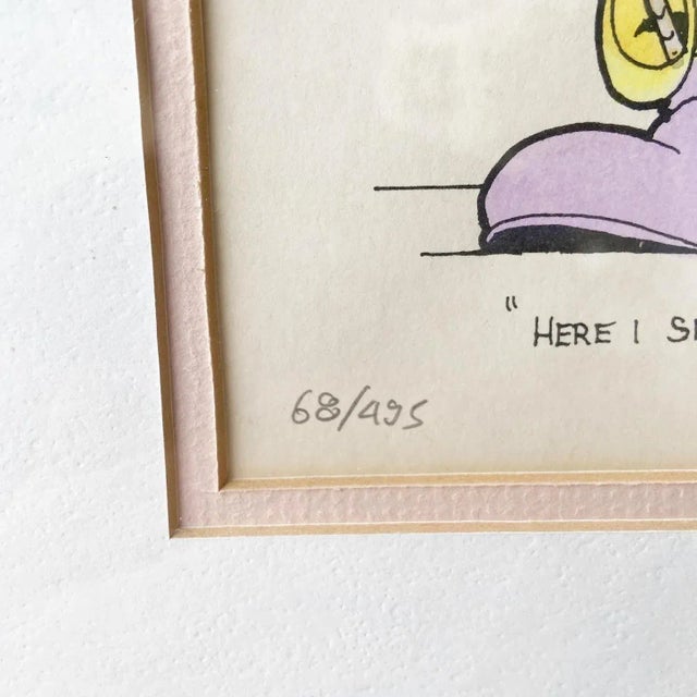 1980s Framed and Singed Print “Broken Hearted” by Don Aceto For Sale - Image 5 of 7