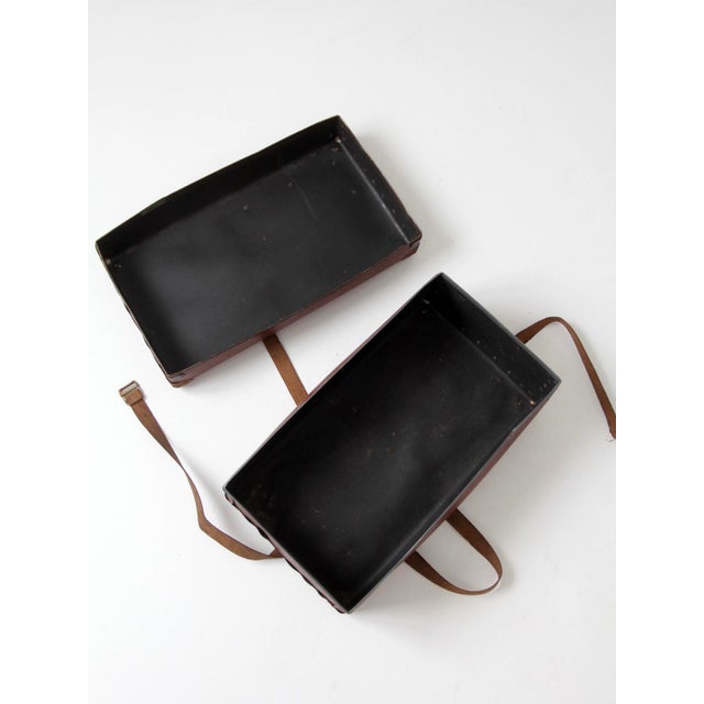 Burgundy Mid-Century Vulcanized Fiber Mailing Box For Sale - Image 8 of 10