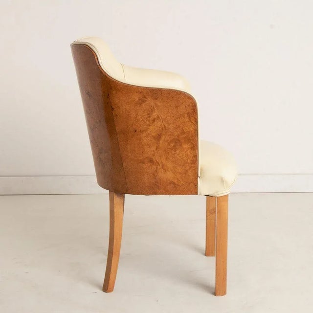 Art Deco British Burr Maple Salon Chairs from Hille, 1930s, Set of 2 For Sale - Image 3 of 13
