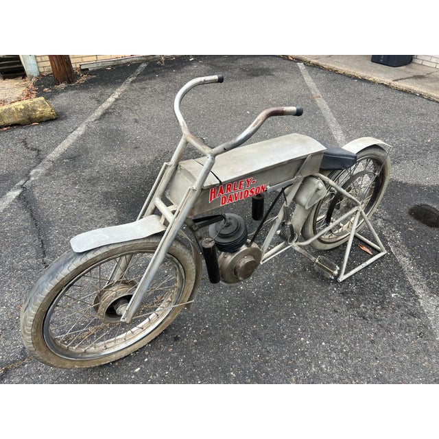 Rustic Harley-Davidson Metal Motorcycle Sculpture For Sale - Image 3 of 8