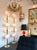 Contemporary Brass Floor Lamps Opaline Ball, Italy For Sale - Image 9 of 12