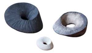 Danish Stoneware Pieces, 1960s, Set of 3