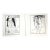 1951 Set of 2 French Fashion Prints...Dior, Balenciaga, Matted For Sale