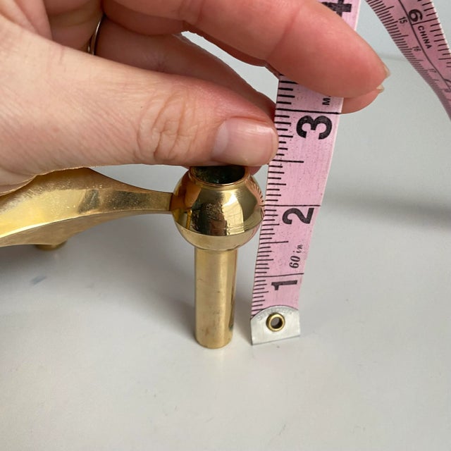 Nagel Candle Holders in Brass a Pair Vintage Mid Century Modern 1960s For Sale - Image 11 of 12