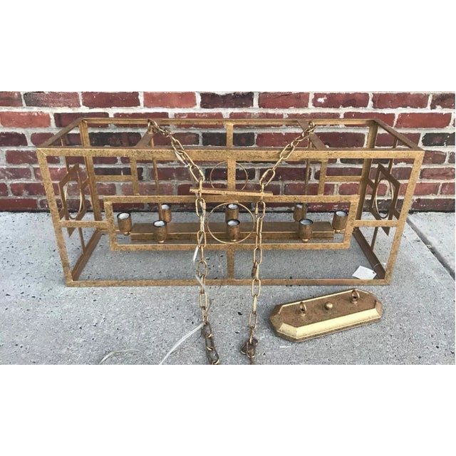 New Ella Home Lighting Metropolitan Chandelier Ch46 Gold Iron 8 Light For Sale - Image 4 of 12