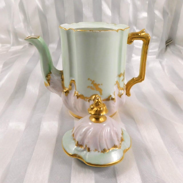 Contemporary Late 18th Century Small Stunning Pink and Green Leaonard Austria Milk Jug # 26951 For Sale - Image 3 of 7