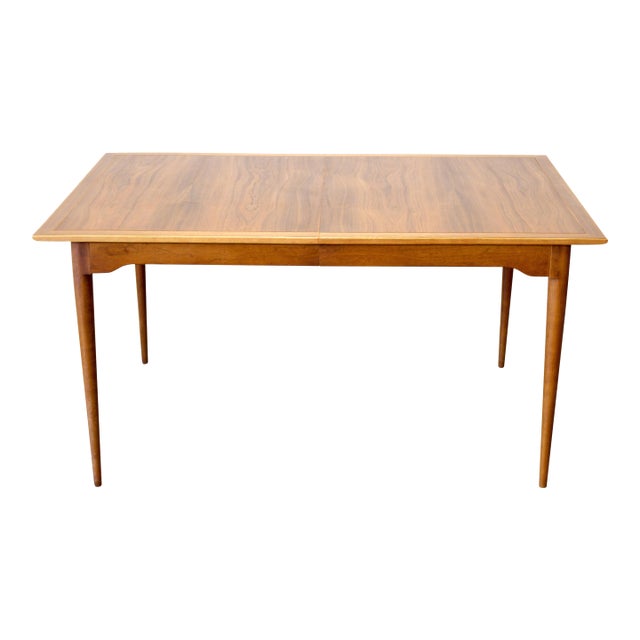 1950s Attributed to Lane “Copenhagen” Walnut & Ash Dining Table For Sale