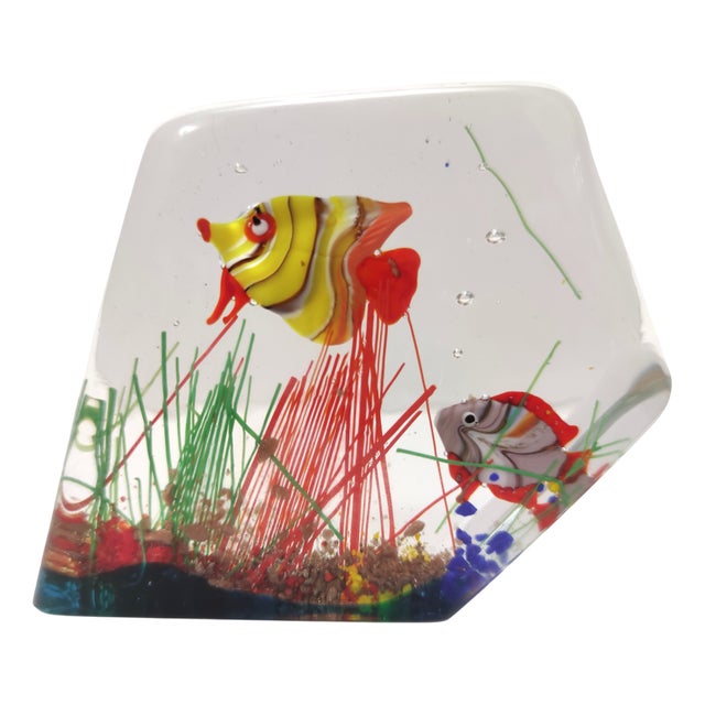 Murano Glass Aquarium Paperweight by Gino Cenedese, 1970s For Sale