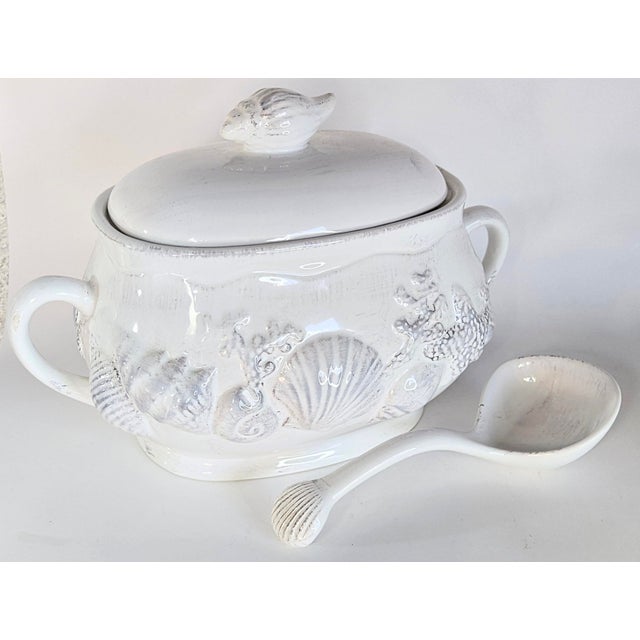Vintage Seashell Tureen and Ladle- Set of Two For Sale - Image 11 of 13