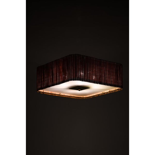 1940s Ceiling Lamp in Brass and Glass by Paavo Tynell, 1940s For Sale - Image 5 of 10