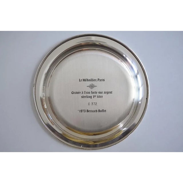 Sterling Silver Silver Wall Plate Gazelle by Bernard Buffet, 1970s For Sale - Image 6 of 7