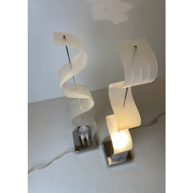 Silver Modern Table Lamps, 1990s, Set of 2 For Sale - Image 8 of 18