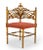 Art Deco Early 1900s Giltwood and Fabric Upholstered French Provincial Meets Art Nouveau Corner Chairs - Set of 3 For Sale - Image 3 of 5